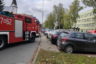 Ewakuacja w ZSP nr 2 w Mińsku Mazowieckim