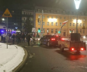 Strajk Kobiet w Gdańsku 1.02.2021. Blokada Huciska przez protestujących
