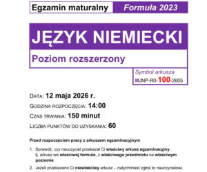Matura 2026 niemiecki rozszerzony. ODPOWIEDZI i ARKUSZE CKE! Sprawdź, czy zdasz 12.05.2026