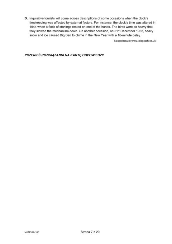 Matura angielski rozszerzony 2023