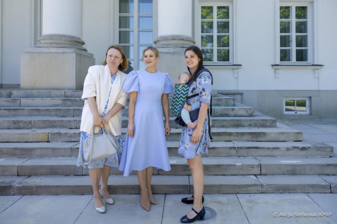 Marta Nawrocka podczas Dnia Matki