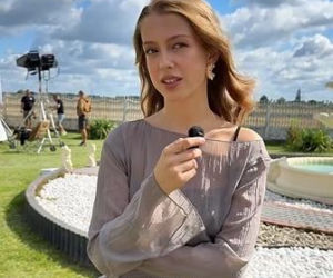 Karolina Ludwiniak na planie Rancza