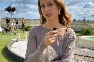 Karolina Ludwiniak na planie Rancza