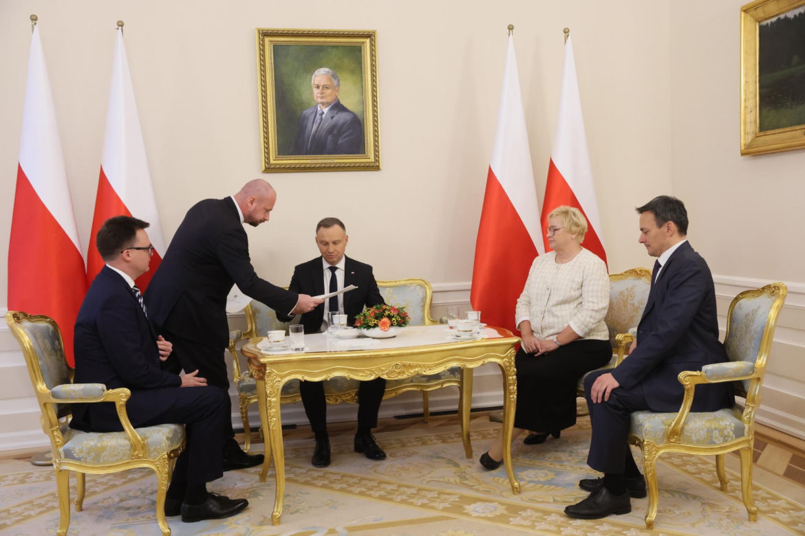 Spotkanie Szymona Hołowni i Andrzeja Dudy