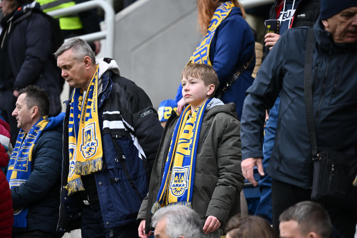 Arka Gdynia - Widzew Łódź: Zdjęcia kibiców i zawodników z meczu 25. kolejki PKO BP Ekstraklasy