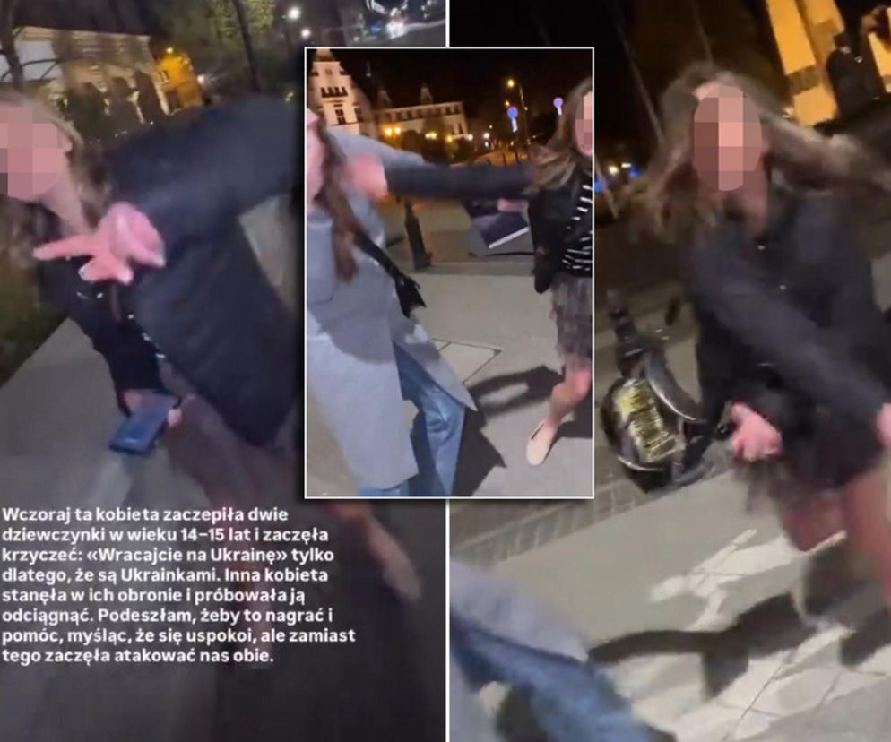 Szokujące sceny w centrum. Agresorka rzuciła się na kobietę