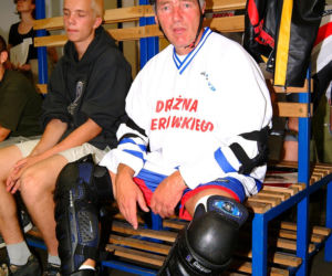 Karol Strasburger ćwiczy