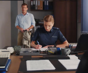 M jak miłość odc. 1906. Natalka (Dominika Suchecka), Adam Karski (Patryk Szwichtenberg)