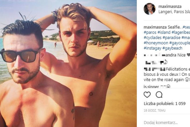 Michał Kwiatkowski w podróży poślubnej z ukochanym