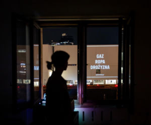 Nocna akcja aktywistów Greenpeace w Warszawie