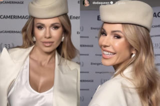 Doda w toczku i śmietankowym wdzianku na zakończeniu festiwalu EnergaCamerimage. Tak pozowała do zdjęć!