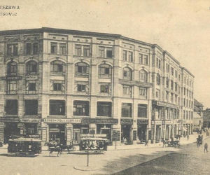 Warszawa dawniej i dziś. Ogród Krasińskich i Pasaż Simonsa. 1944 rok