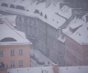 Intensywne opady śniegu w Warszawie (14.01.2026)