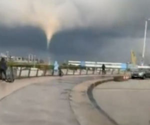 Tornado porywa ludzi i wrzuca do Bałtyku! Szok na wybrzeżu