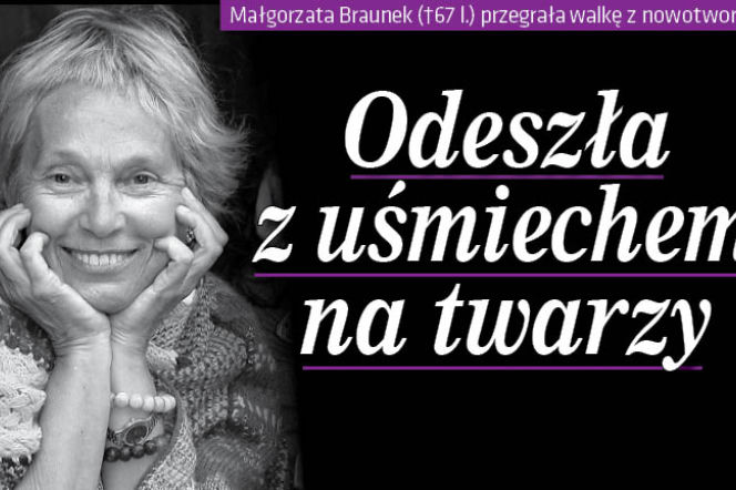 Odeszła z uśmiechem na twarzy