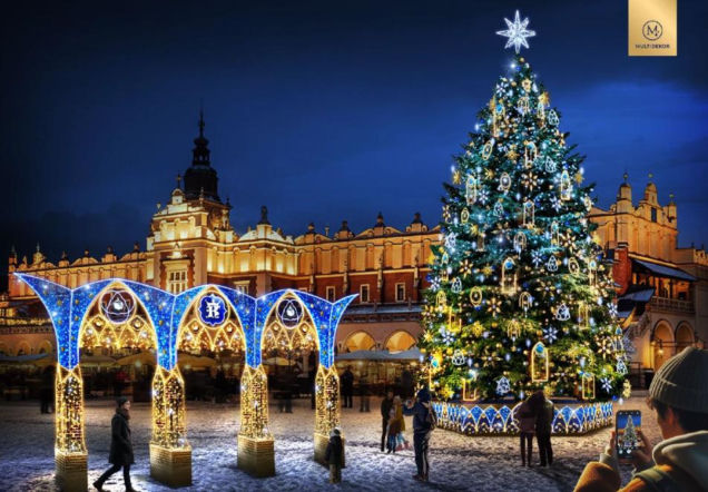 Kraków pokazał świąteczną iluminację. Tak będzie wyglądać