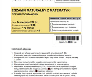 Matura poprawkowa z matematyki 2021 - strona główna