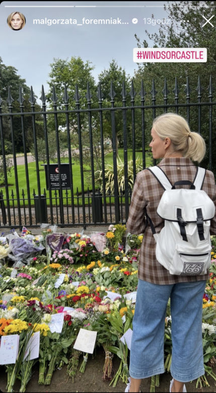 Małgorzata Foremniak żegna królową Elżbietę pod Windsor