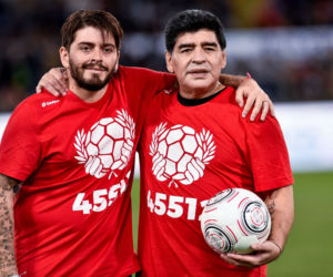 Diego Maradona Junior z ojcem