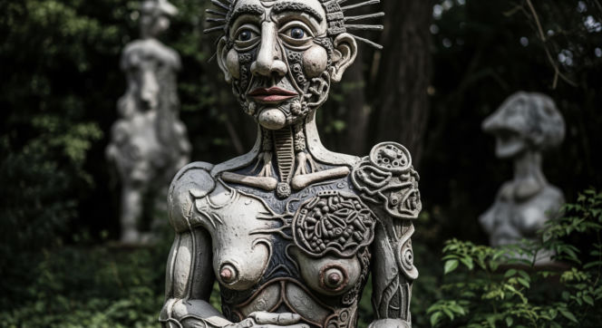 Mroczny ogród artysty. Jakie tajemnice skrywają tarnogórskie giganty?