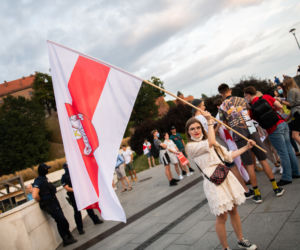 Marsz solidarności z Białorusinami w Krakowie