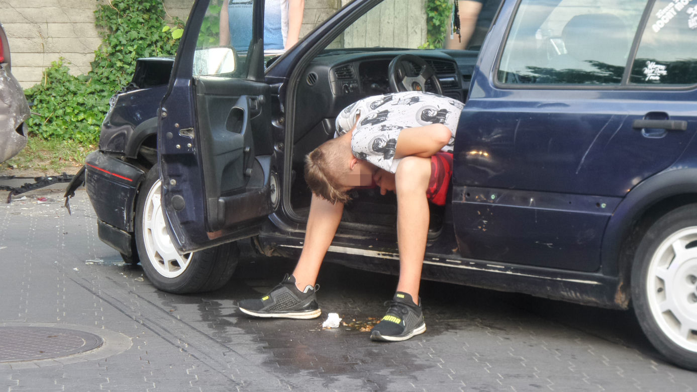Pijany nastolatek spowodował wypadek