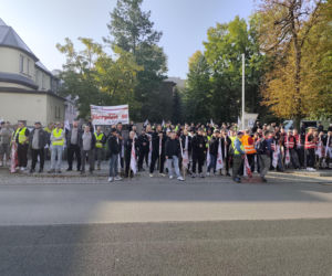 Górnicy protestują przeciw zwolnieniom