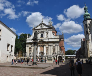 Plac św. Marii Magdaleny i pomnik Piotra Skargi w Krakowie