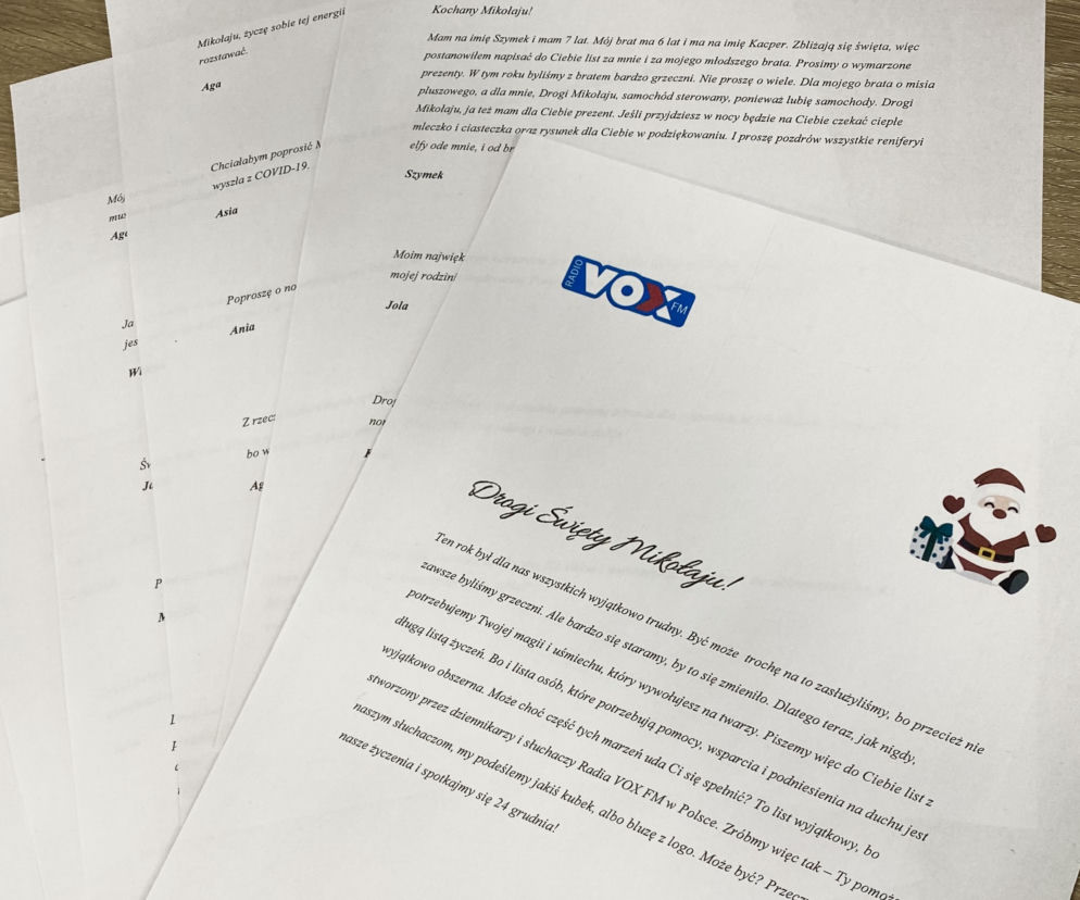 Suchacze VOX FM napisali najdłuższy list do Mikołaja 