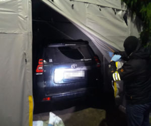 Zdjęcie z akcji policji na terenie powiatu wołomińskiego