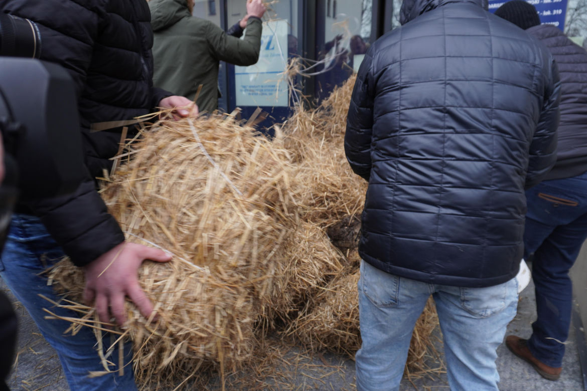 Protest rolników w Białymstoku. Przemarsz ulicami miasta 4 marca