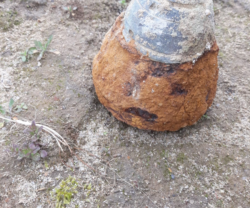 Niebezpieczne znalezisko w Zbylitowskiej Górze. W ziemi tkwił zapalnik pocisku artyleryjskiego