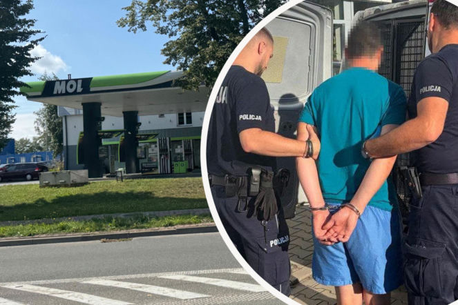 22-latek staranował mężczyznę na stacji paliw. Nie pozwolił odebrać sobie kluczyków.   