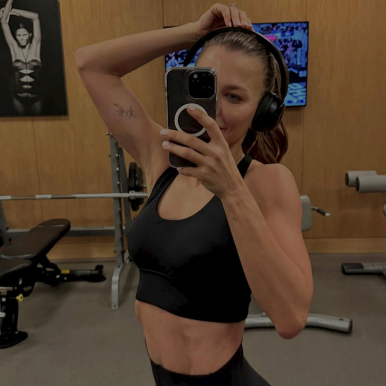 Anna Lewandowska z żoną Messiego