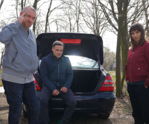 Pierwsza miłość po wakacjach 2019. Hiszpan (Piotr Więcławski Vienio), Łukasz Magnus (Jan WieczorkowskI), Melka (Ewa Jakubowicz)