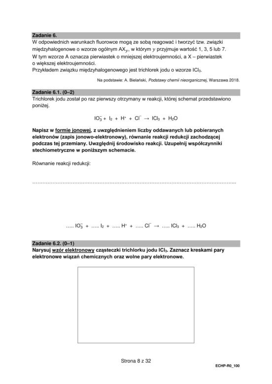 Matura 2025 chemia rozszerzona - arkusz CKE 16.05.2025 - Formuła 2015