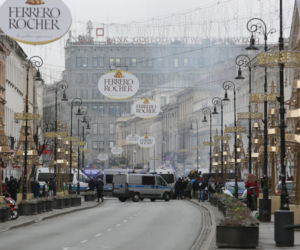 Protest Agrounii na warszawskim Nowym Świecie.
