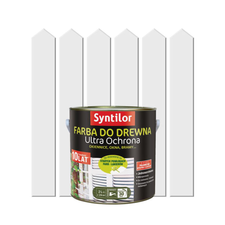 Syntilor Ultra ochrona. Farba do drewna. Cena 110 zł/2 l