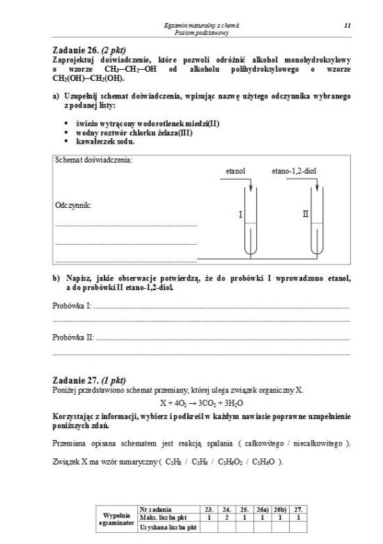 Chemia 2013 poziom podstawowy