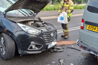 Wypadek w Starachowicach na Kopalnianej. Zderzyły się dwa auta, jeden z kierowców jechał na podwójnym gazie