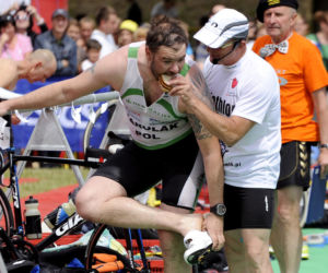Karolak, Adamczyk,Topa i Grass w triathlonie