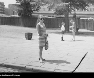 Skrzyżowanie al. Wyzwolenia i ul. Malczewskiego w Szczecinie w 1969 roku