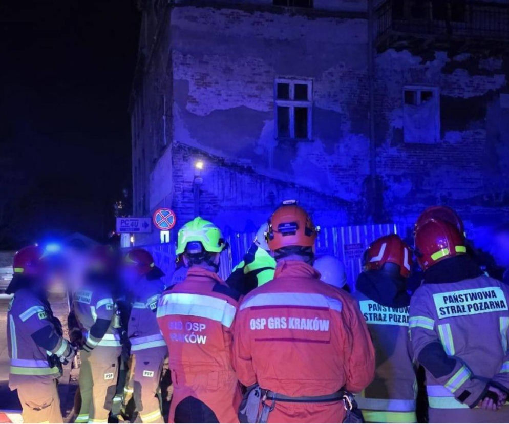 Zawalenie kamienicy w centrum Krakowa. Kilkanaście osób musiało uciekać z domów