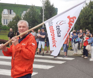 Związkowa Solidarność w MAN BUS nadal protestuje! Dziś przed zakładem było głośno