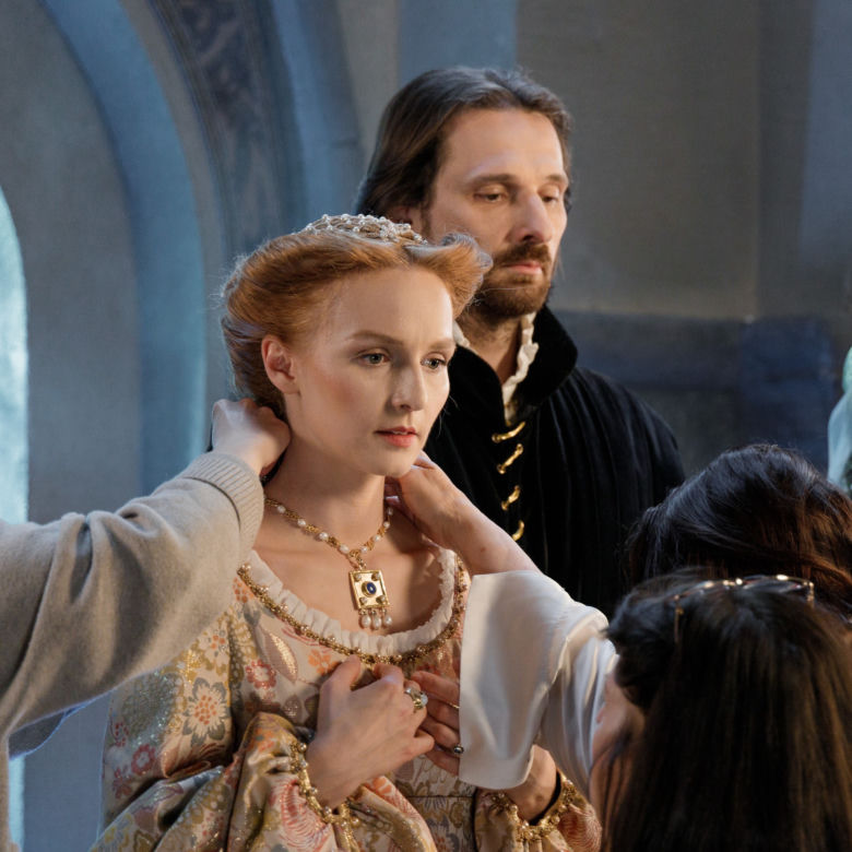 Korona Królów. Jagiellonowie. Król Władysław Jagiełło (Sebastian Skoczeń), królowa Anna Cylejska (Milena Staszuk)