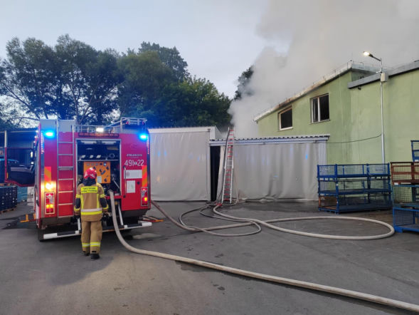 Pożar przy ul. Składowej w Starachowicach