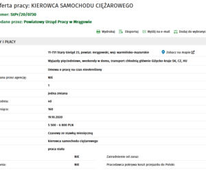 Praca w woj. warmińsko-mazurskim. Oferty z zarobkami powyżej 3 tys. złotych
