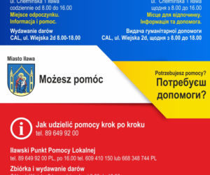 Pomoc Ukraińcom w Iławie. Niezbędnik od władz miasta
