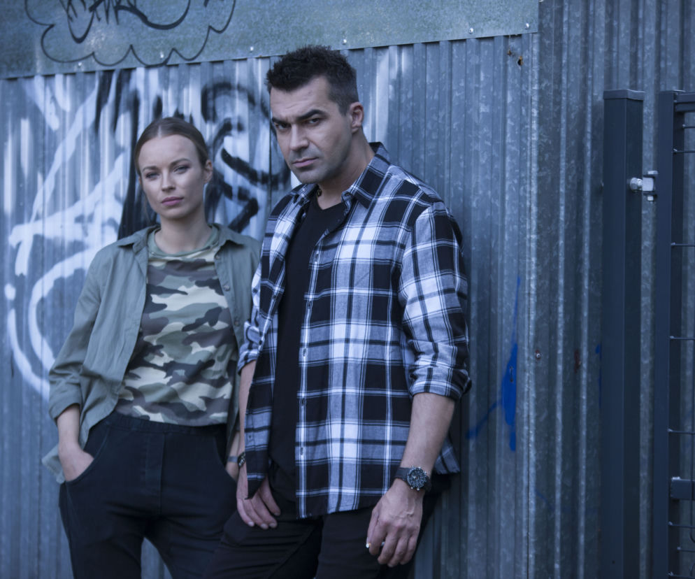 Łowcy cieni. Jagna Dobosz (Izabela Jarosińska) i Brunon Małecki (Wojciech Medyński)