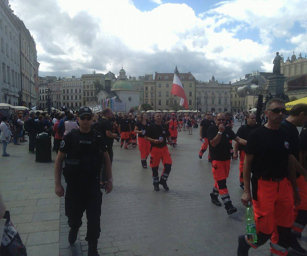 Protest Ratowników przeszedł między innymi przez Rynek Główny
